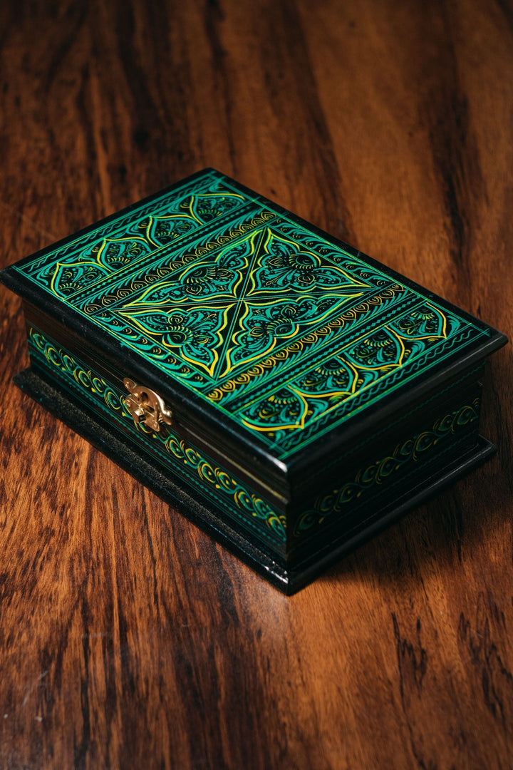 Elegant Nakshi Box Green