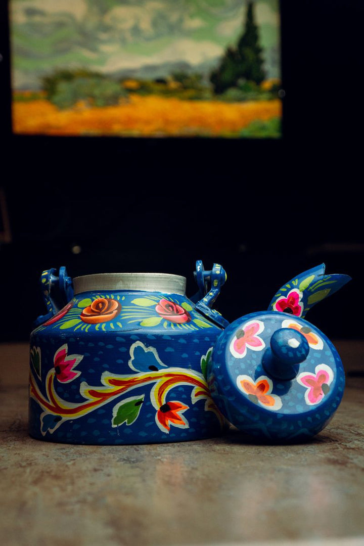 Blue Hand-Painted Kettle